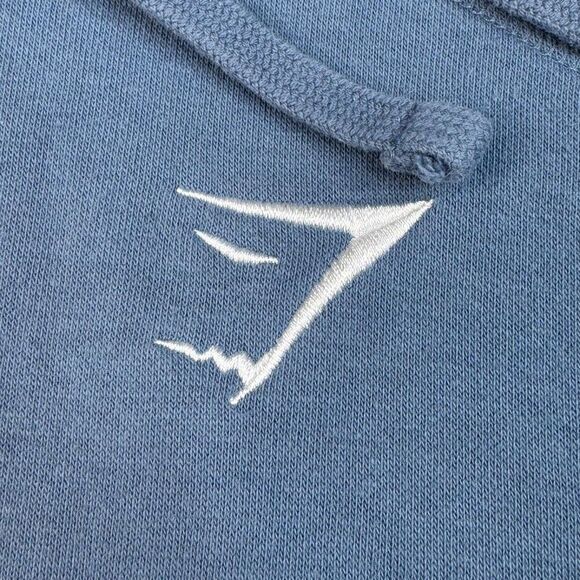 Gymshark Crest Hoodie Slim Fit Faded Blue - Picture 5 of 8